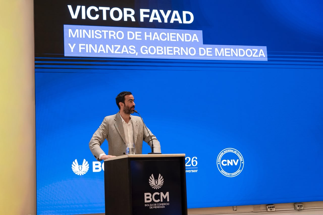 Víctor Fayad, ministro de Hacienda y Finanzas de Mendoza, en la BCM